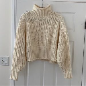 H&M Cable Knit Cream Sweater